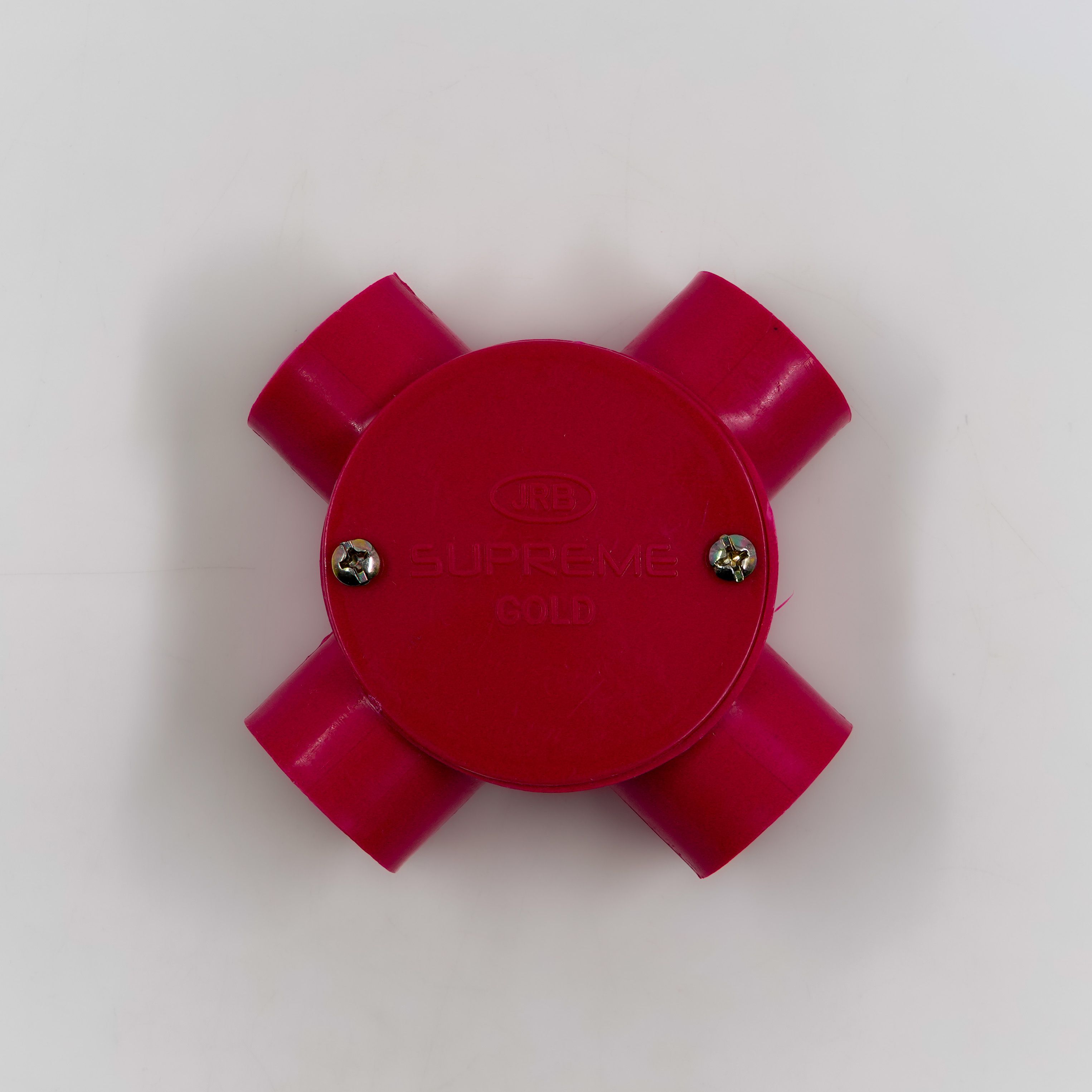 JRB Suppreme - 25Mm Conduit Junction Box 4 Way (Red)